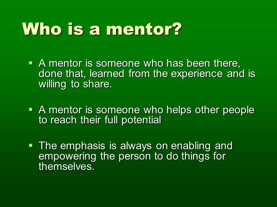 Finding a mentor